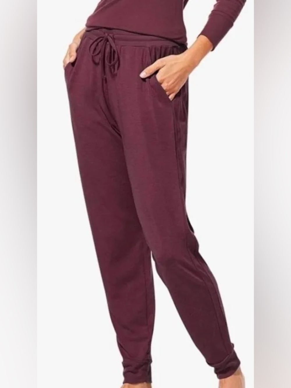 Tommy John Women’s Lounge Jogger Pants | Wine Red | Small